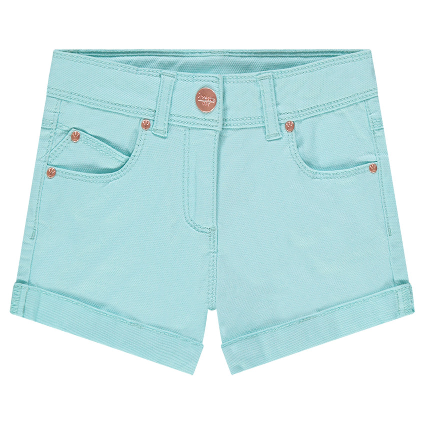 Short en coton fantaisie avec détails rose gold 