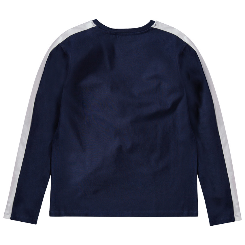 Junior - T-shirt manches longues en jersey avec logo Warner Batman en sequins magiques 