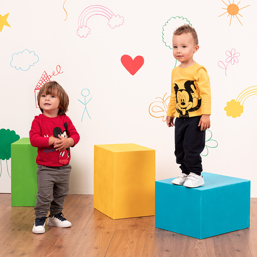 Pantalon de jogging en molleton gris chiné 