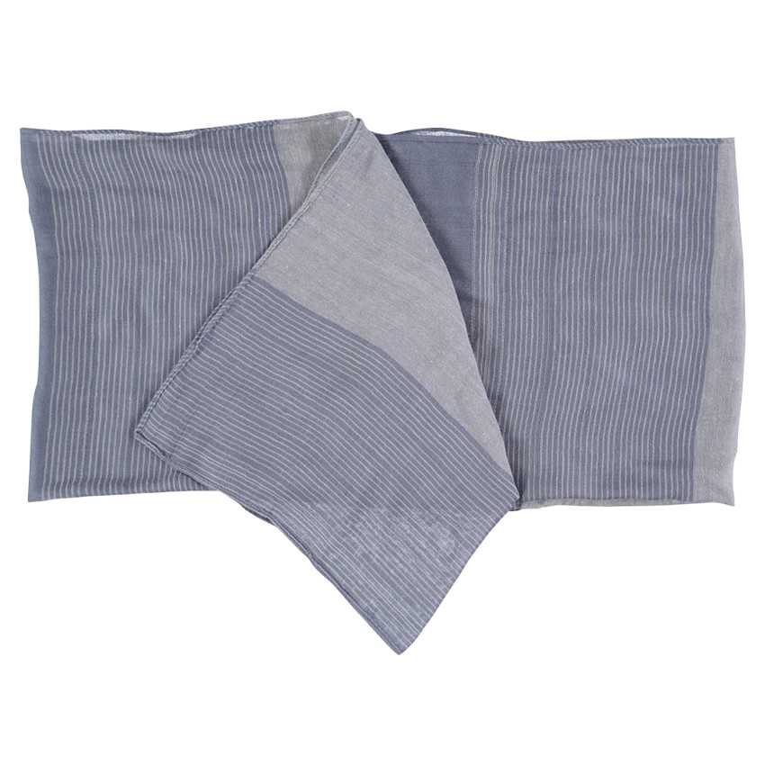 Chèche en voile à rayures placées 