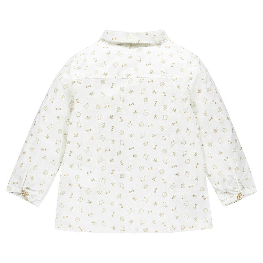 Chemise manches longues imprimée all-over 