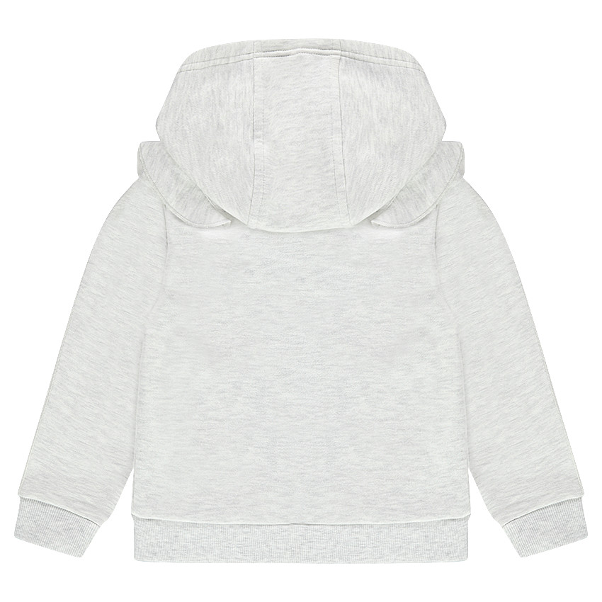 Gilet en molleton à capuche avec volants et motif fantaisie 