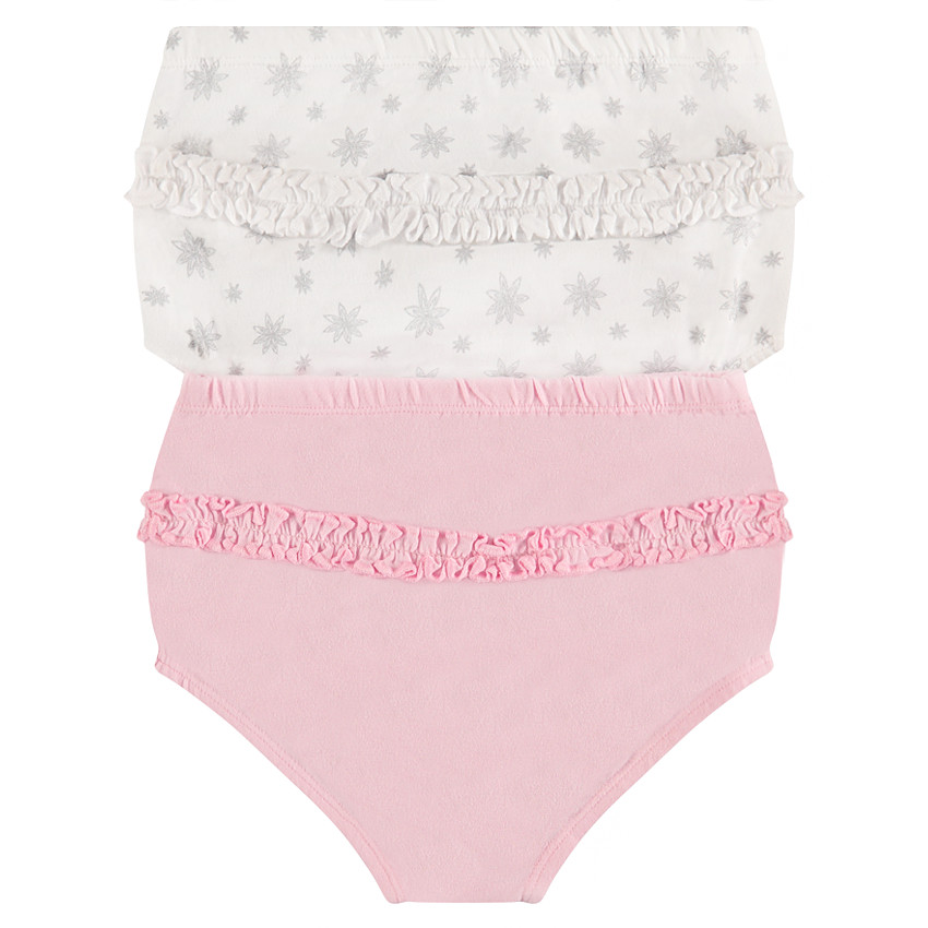 Set met 2 bijpassende bloomers met motieven/effen  