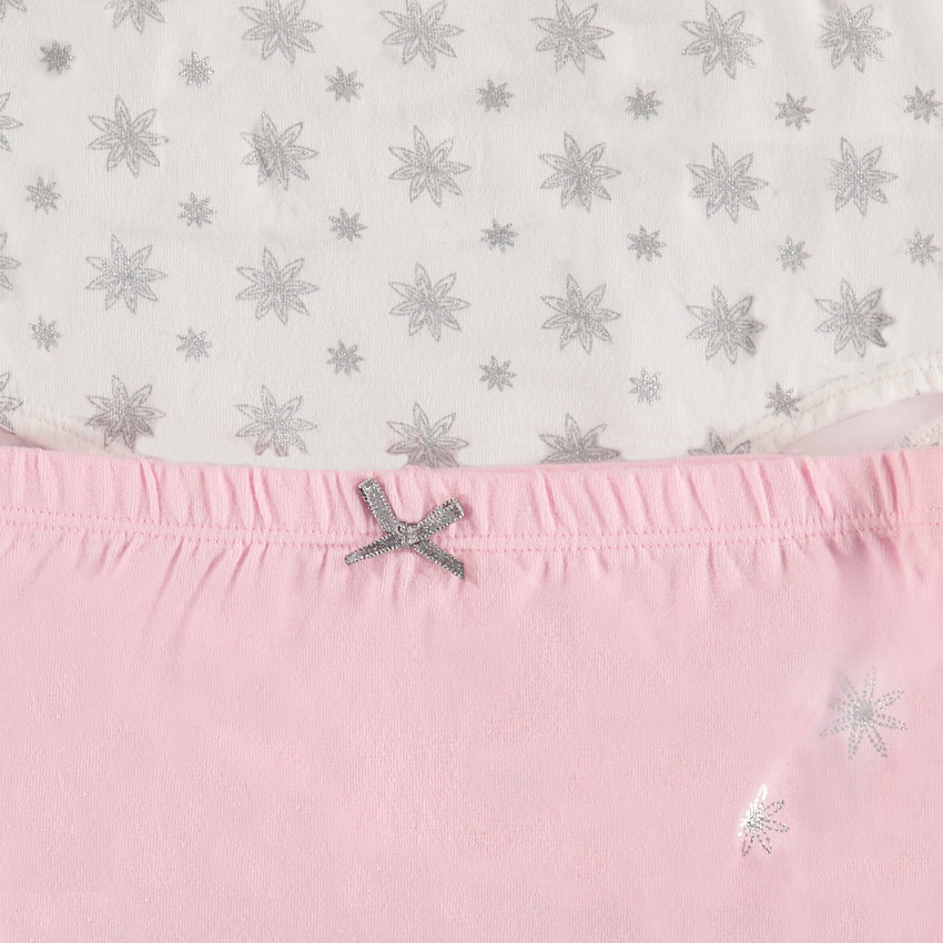 Set met 2 bijpassende bloomers met motieven/effen  