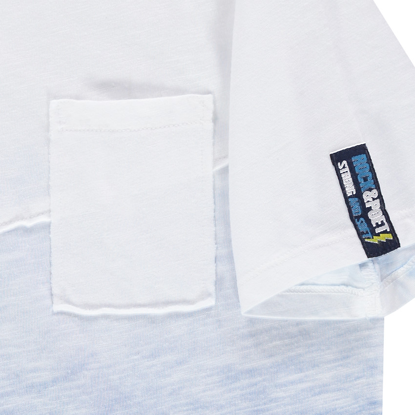 Junior - Tee-shirt en jersey slub effet tie and dye avec découpe et poche 