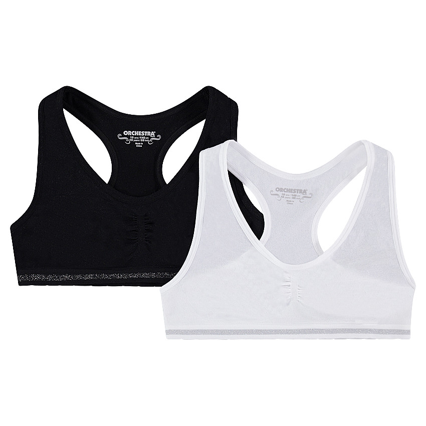 Lot de 2 brassières sans coutures unies 