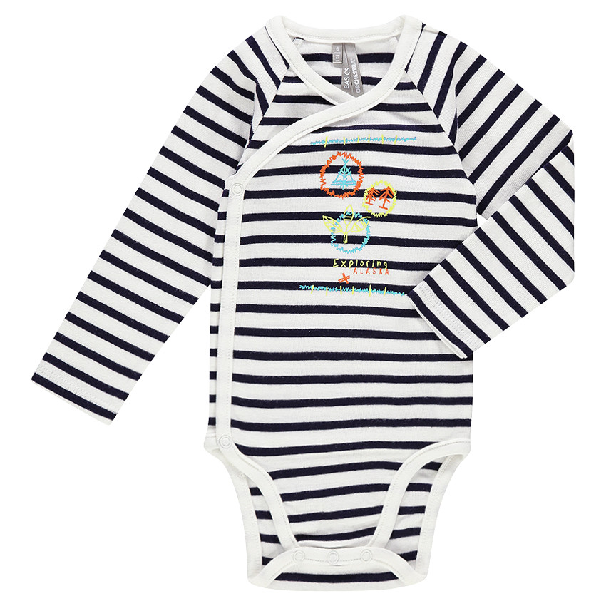 Set van 5 rompertjes lange mouwen met motif met herten 