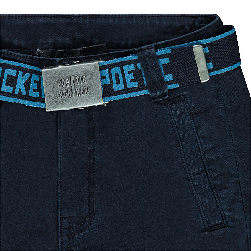 Pantalon en twill avec ceinture printée amovible  