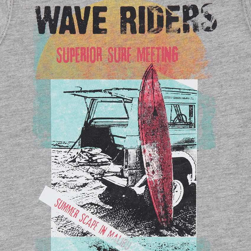 Débardeur en coton avec print fantaisie 