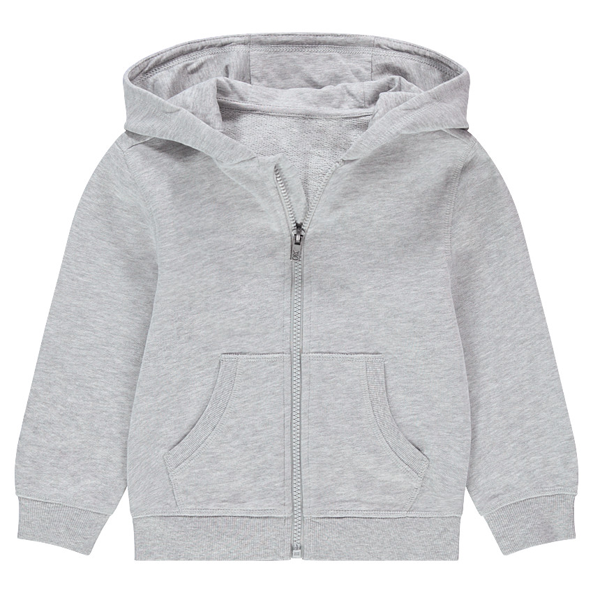 Gilet à capuche en molleton uni 