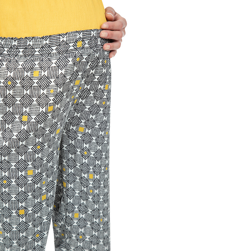 Pantalon de grossesse en crêpe avec imprimé graphique all-over 