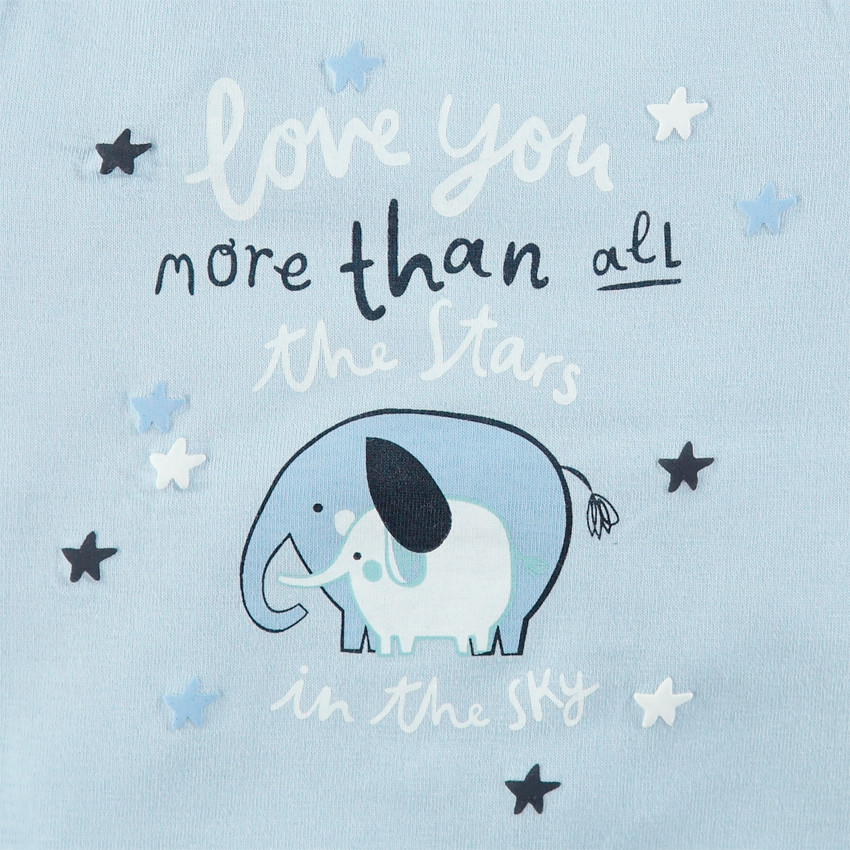 Ensemble avec t-shirt print éléphant et short chiné 