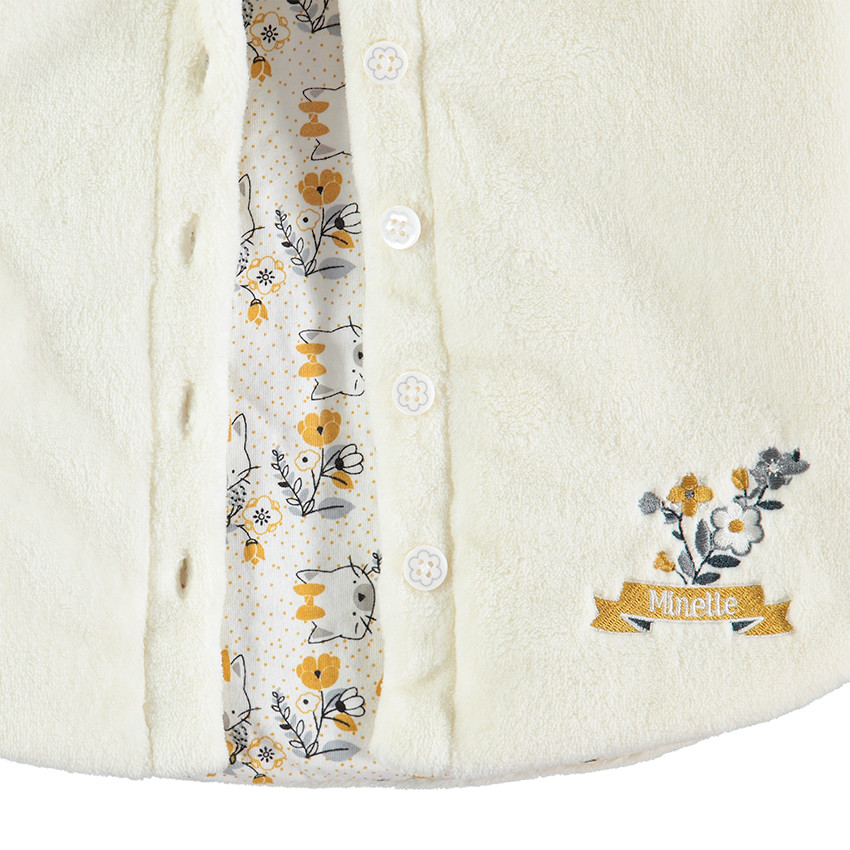 Cape à capuche en sherpa doublée jersey avec manches 