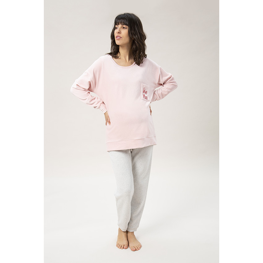 Pantalon de jogging de grossesse avec bandeau haut 