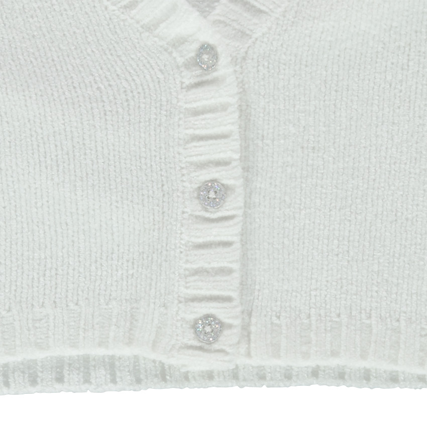 Junior - Gilet boléro en maille chenille 