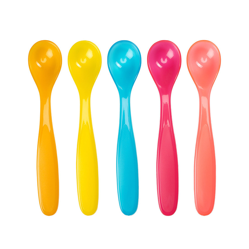 Lot de 5 cuillères souples et douces - Fun colors 