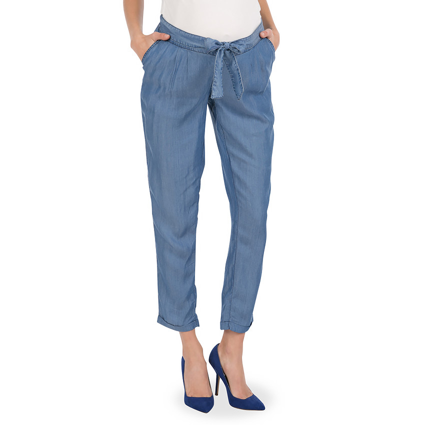 Pantalon de grossesse en Tencel avec liens à nouer 