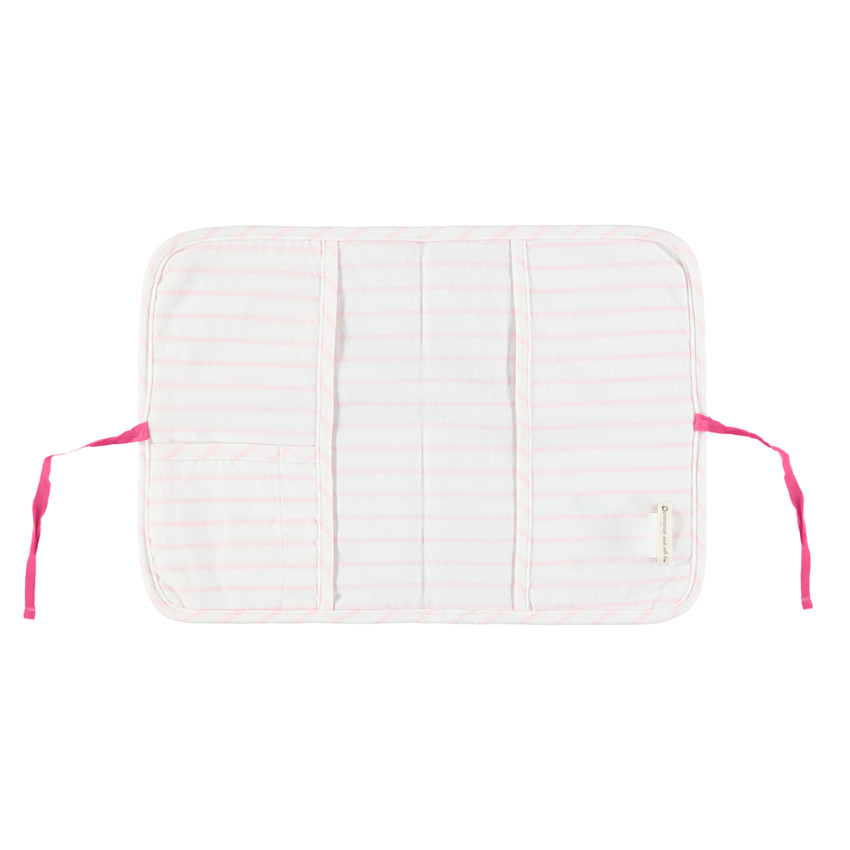 Protège carnet de santé en jersey avec souris brodée 