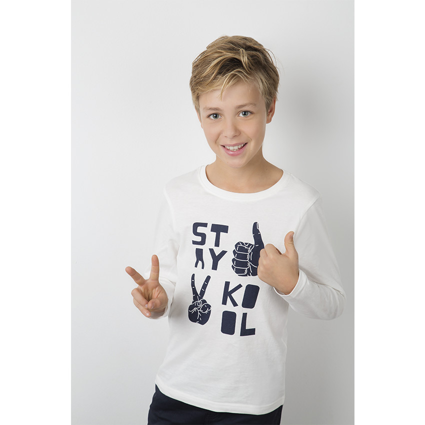 Tee-shirt manches longues avec print fantaisie 