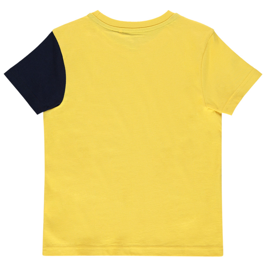 T-shirt manches courtes jaune print requin 