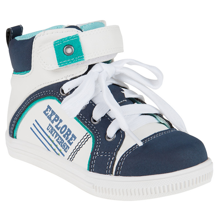 Baskets montantes à lacets et scratch  