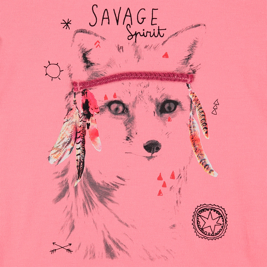 Sous-pull en jersey avec print fantaisie et col roulé 