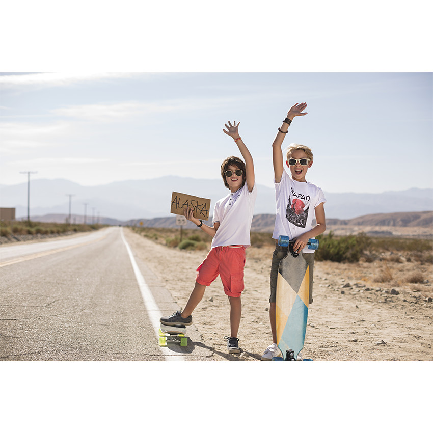 Junior- Polo en piqué de coton avec col teddy 