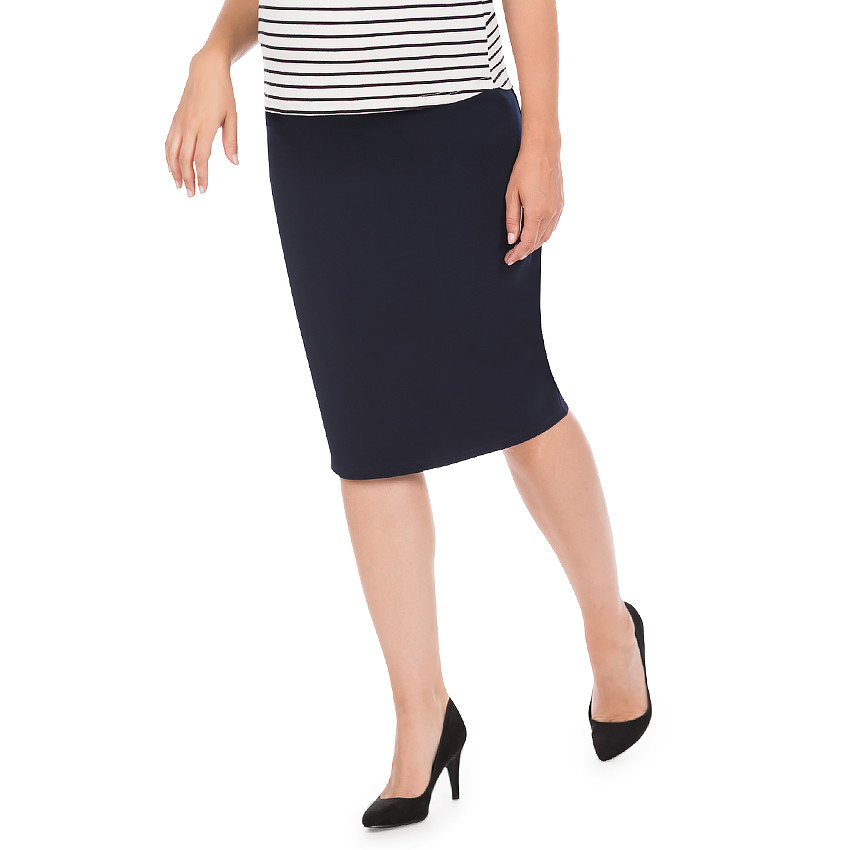 Jupe de grossesse milano unie fendue au dos 