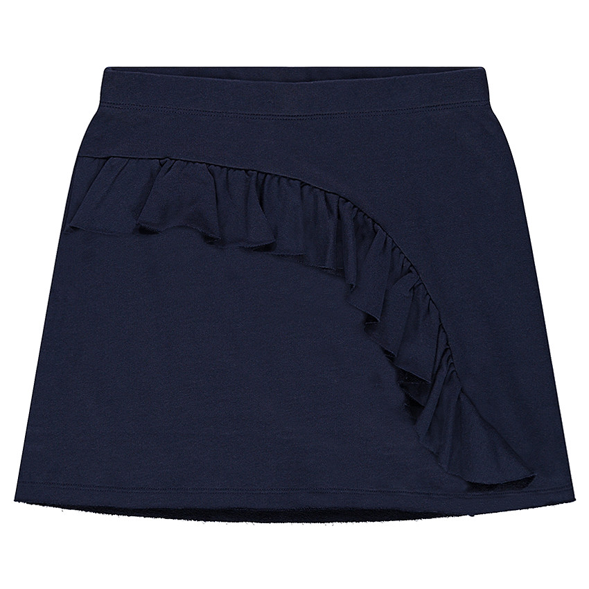 Junior - Jupe droite avec volant en biais 