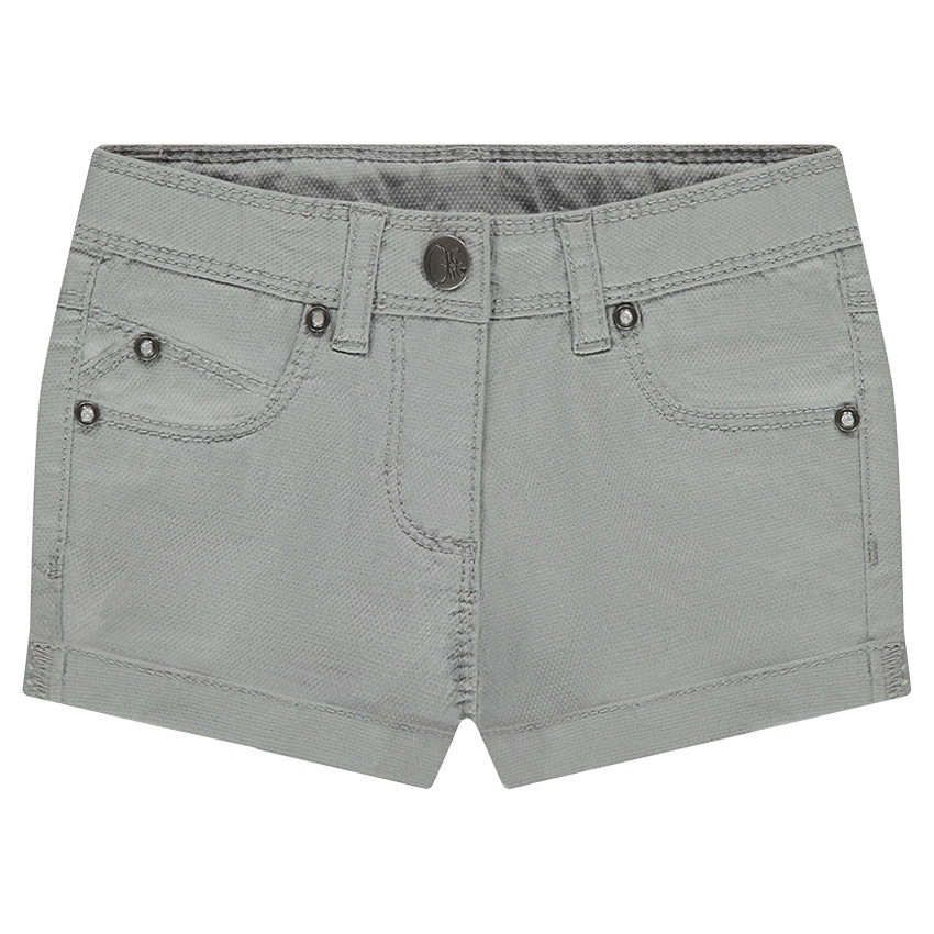 Short uni en toile fantaisie 