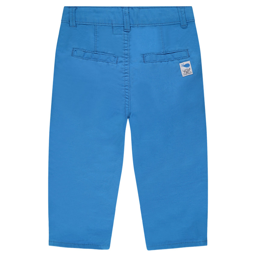 Pantalon en twill avec badges patchés et broderies 