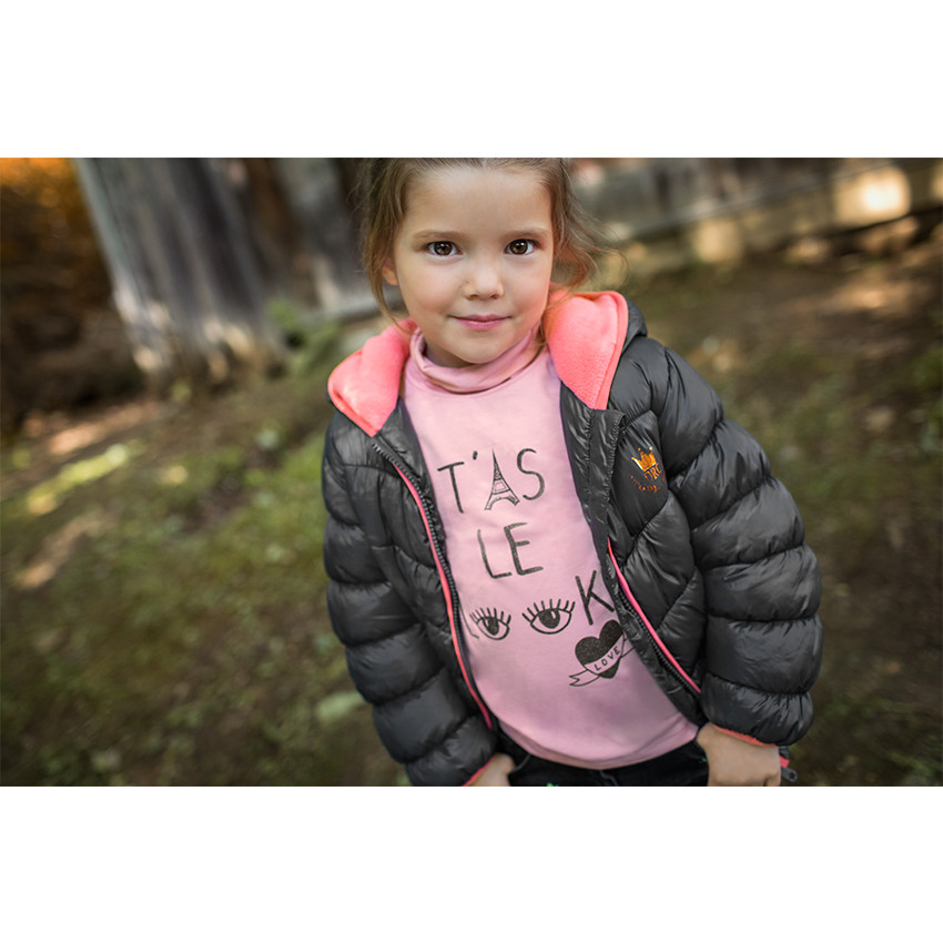 Doudoune matelassée ouatinée à capuche doublée micropolaire 