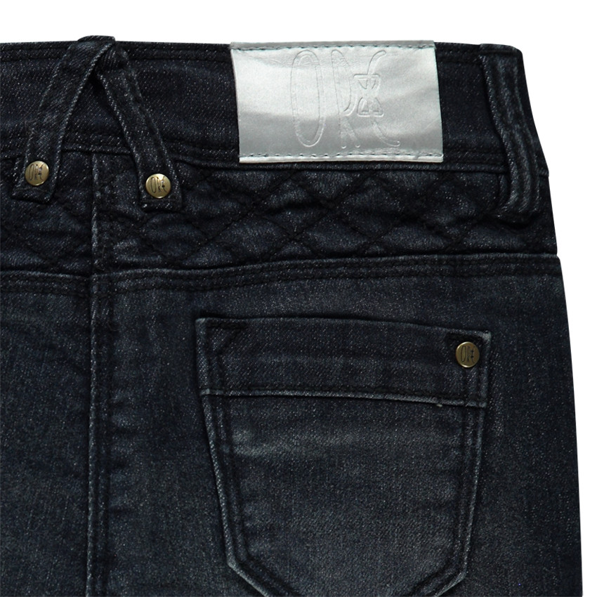 Jeans effet used et crinkle doublé micropolaire 