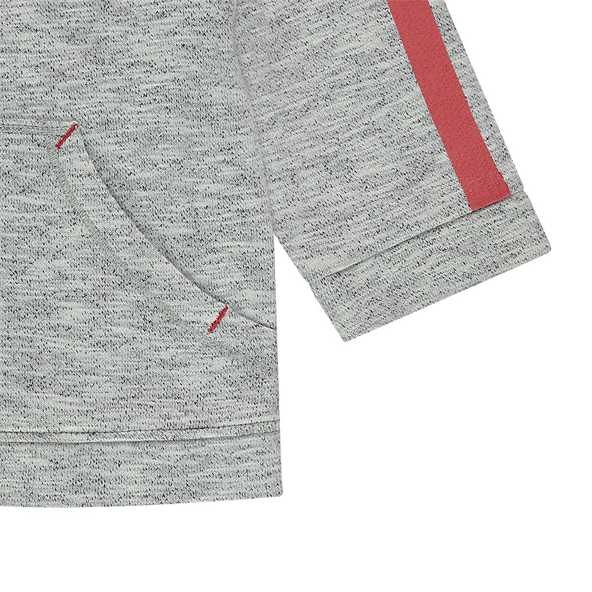 Gilet en molleton neps avec bandes printées et ouverture zippée 