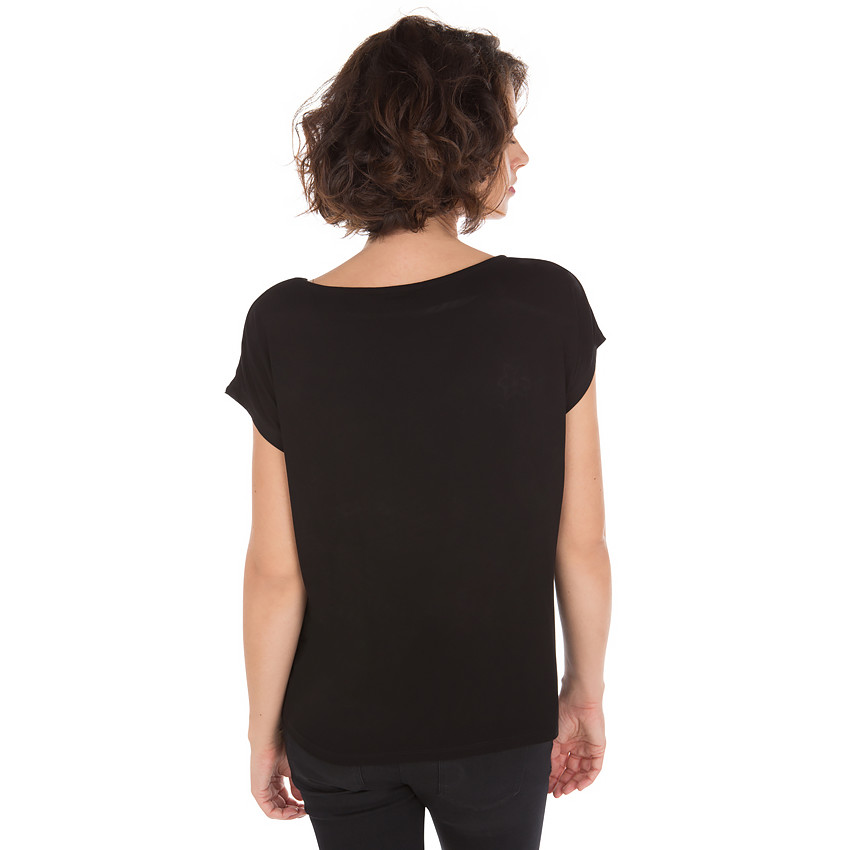 Tee-shirt de grossesse manches courtes avec oiseaux brodés 