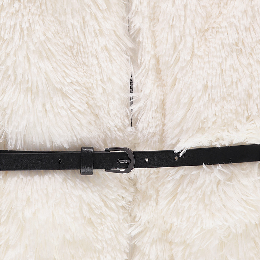 Junior - Gilet sans manches en fausse fourrure avec ceinture amovible 