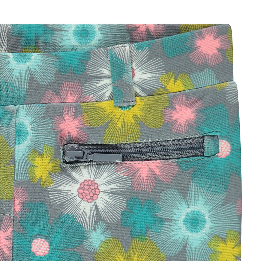 Jegging en milano imprimé fleurs colorées all-over avec poches zippées 