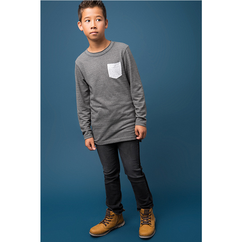 Junior - Jeans coupe slim effet used 