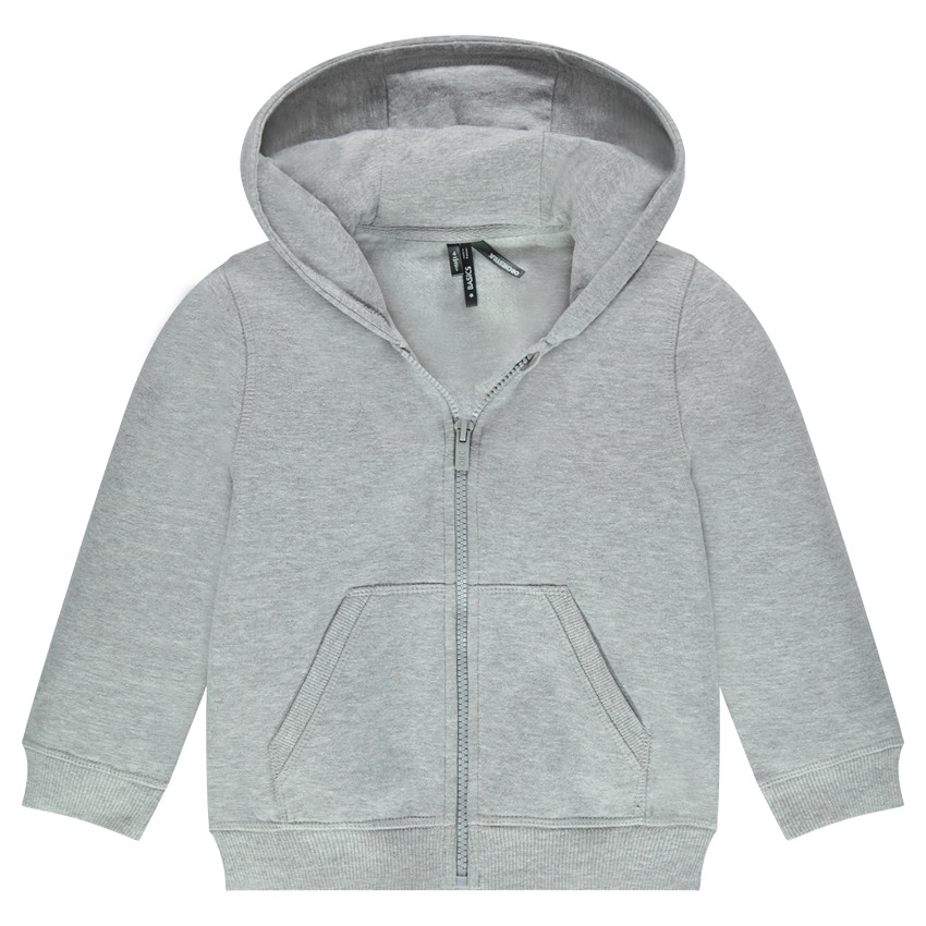 Gilet à capuche en molleton slub 