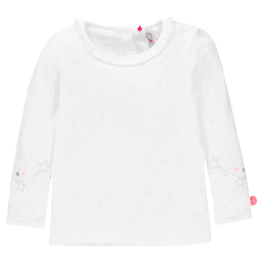 Tee-shirt manches longues de cérémonie aspect dévoré étoiles  