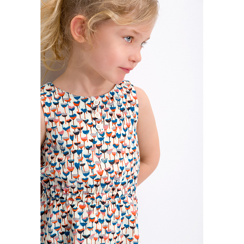 Robe en crêpe imprimée fleurie 