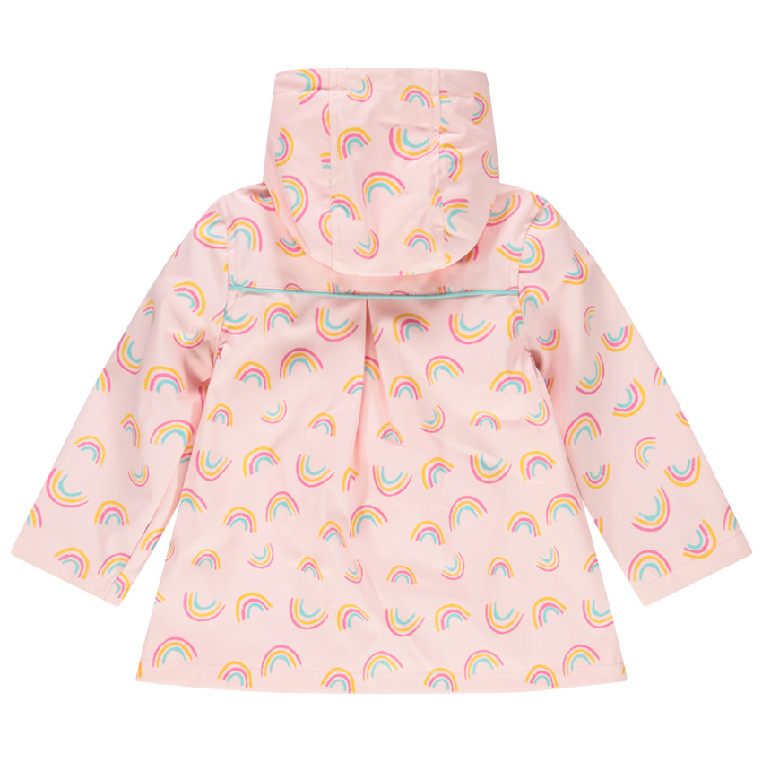 Parka en gomme imprimée arcs-en-ciel all-over 
