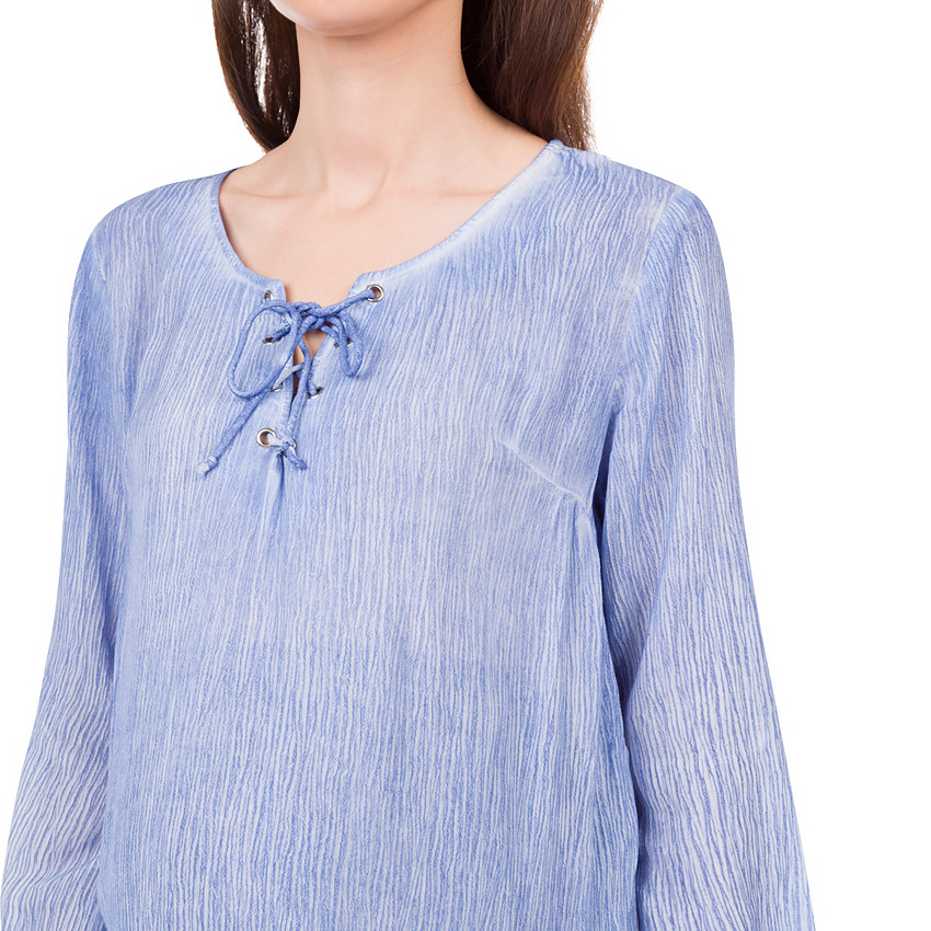 Tunique de grossesse avec col fantaisie et laçage 