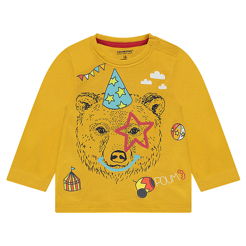 Tee-shirt manches longues en jersey avec motif fantaisie printé 