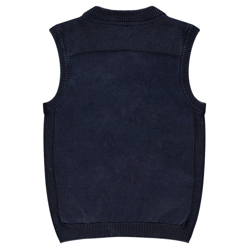 Gilet en tricot surteint avec poches 