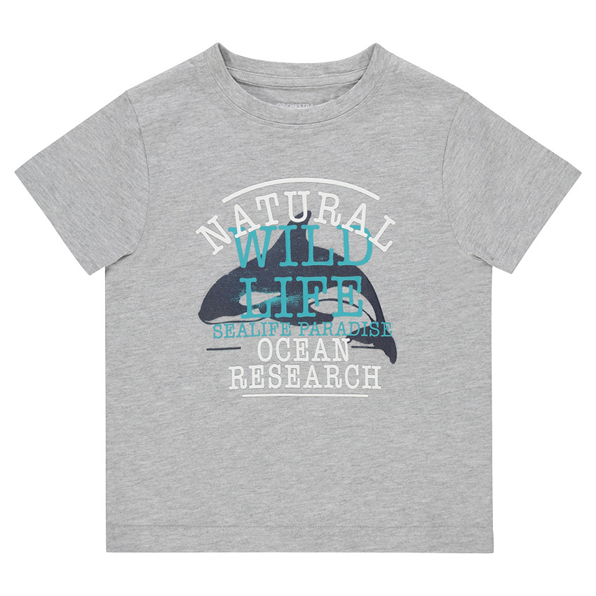 Tee-shirt manches courtes en jersey avec print fantaisie 