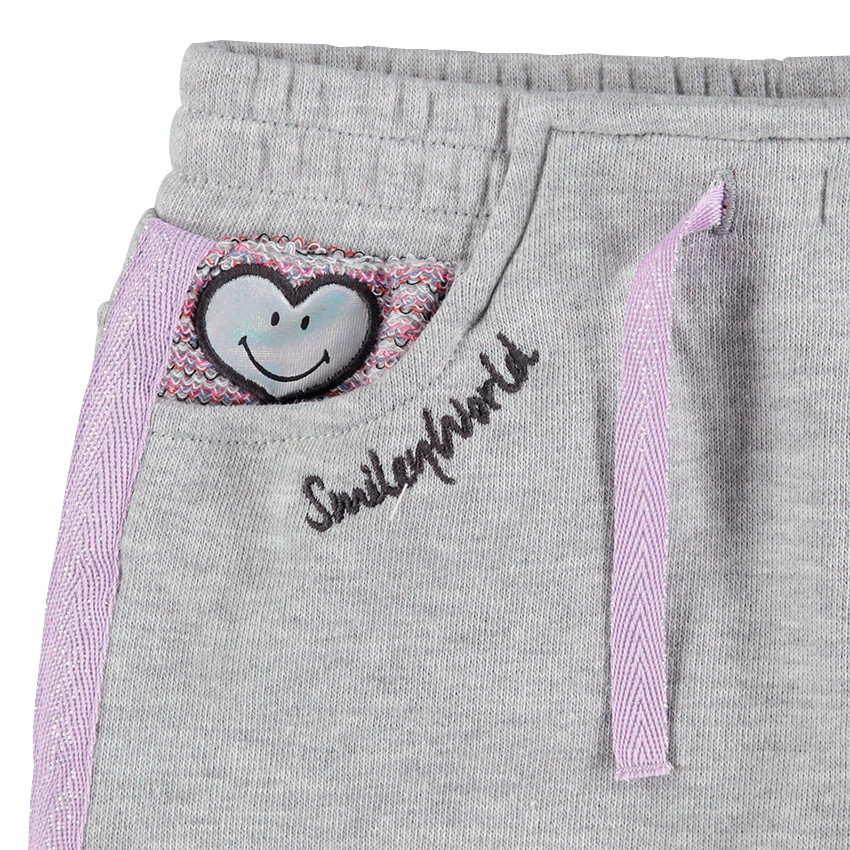 Jupe short en molleton avec badge et print Smiley 