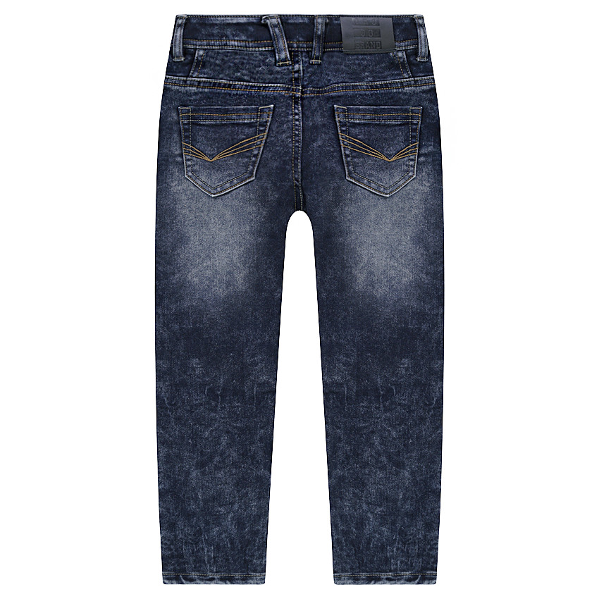 Junior - Jeans en molleton effet used et crinkle 