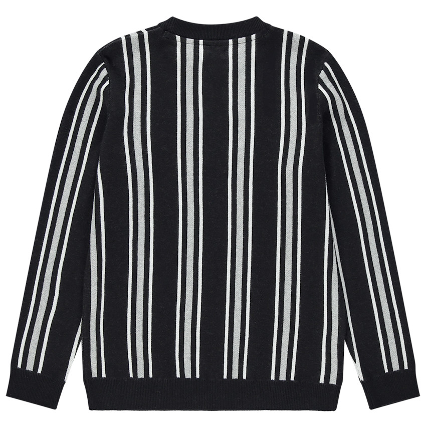 Junior - Pull en tricot à rayures verticales contrastées 
