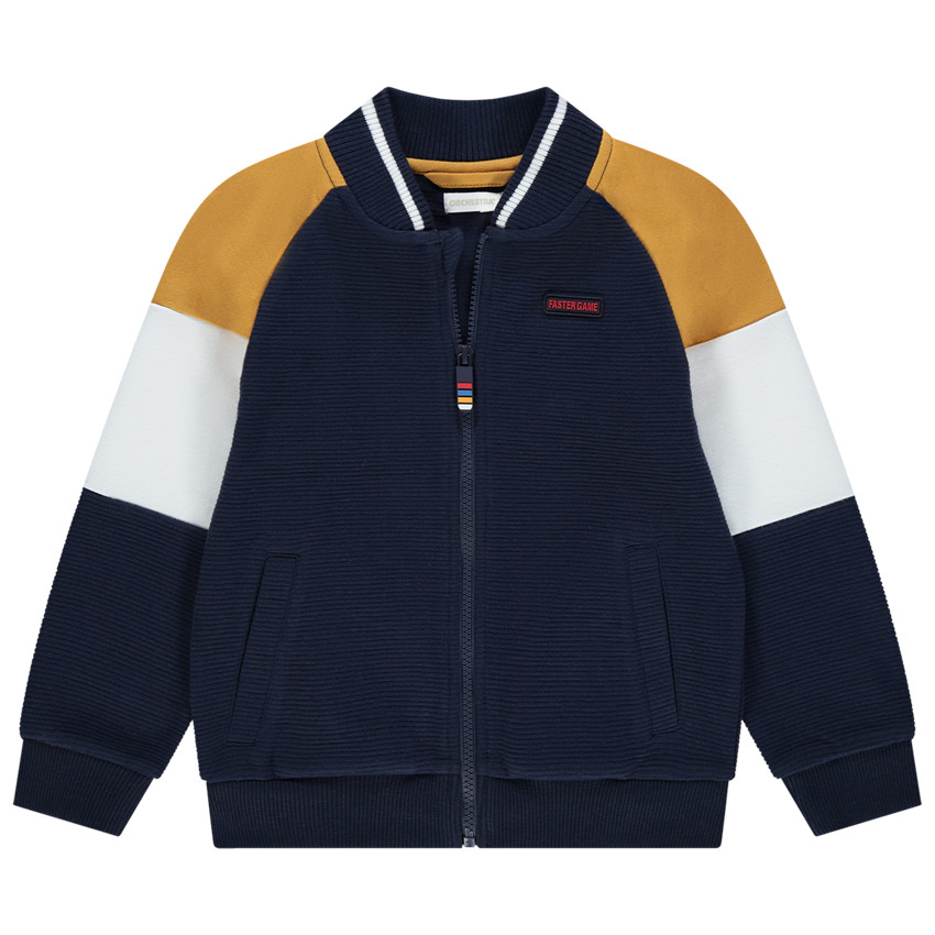 Gilet en molleton fantaisie contrasté 